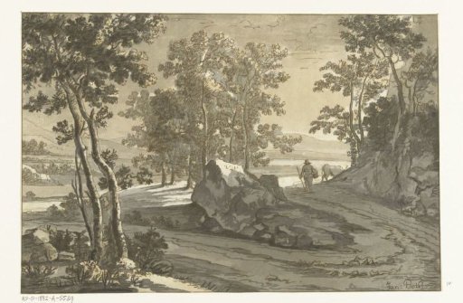 Wooded landscape with a cattle drover
