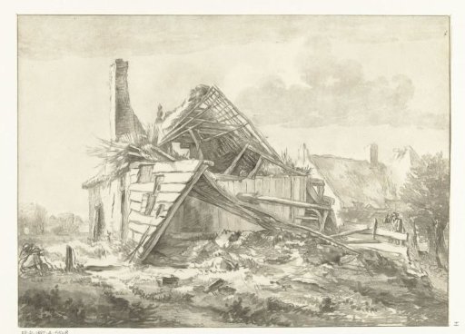 Dilapidated farmhouse