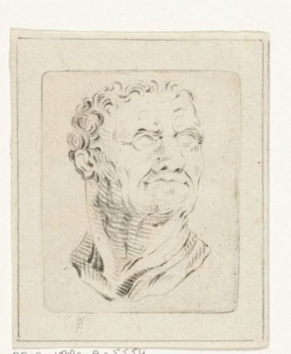 Bust of a Man Looking Up to the Right