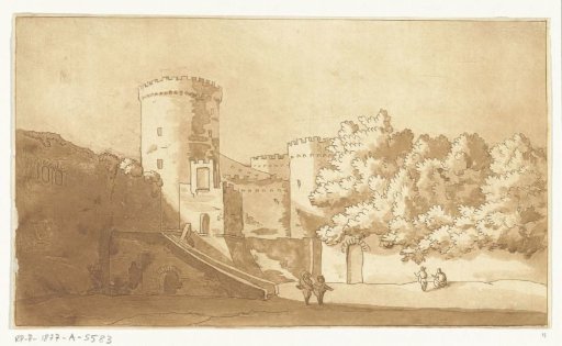 Wall of a Fortress with Towers