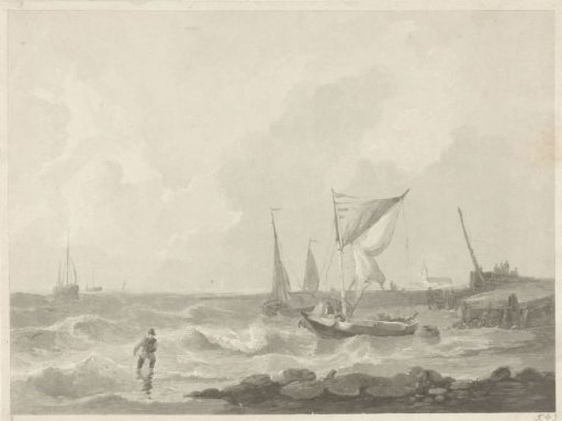 Fishing Boats near a Harbour Jetty