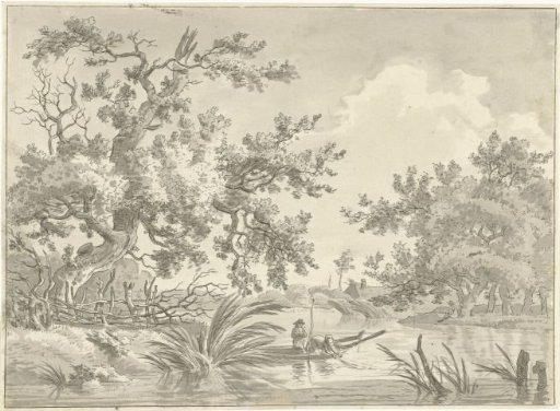 Landscape with two fishermen