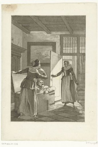 Elsje van Houweningen catches Hugo de Groot in the book chest, 1621