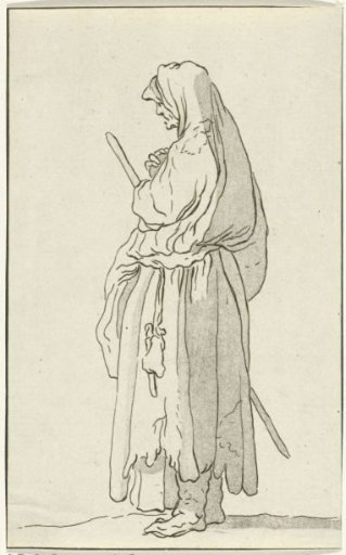 Standing figure with staff