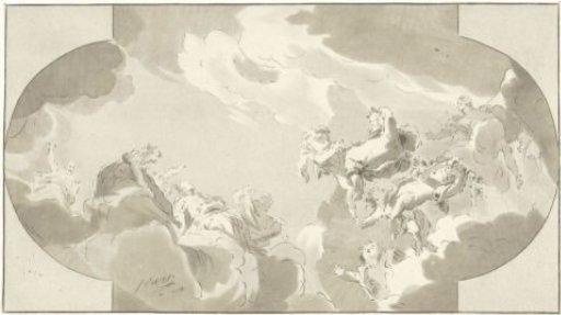 Ceiling design with putti