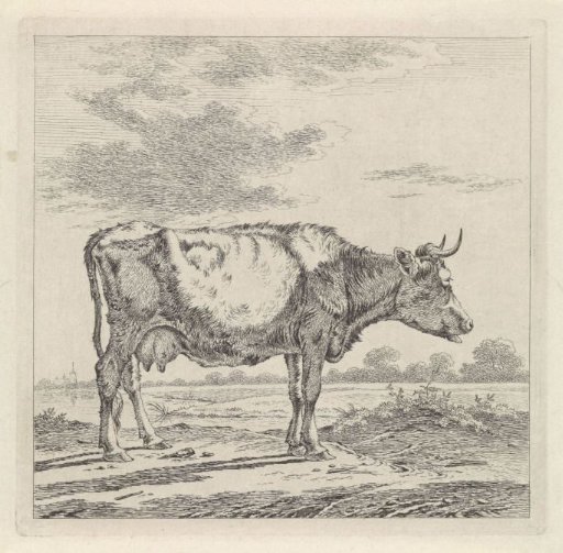 Landscape with a Cow at the Water's Edge