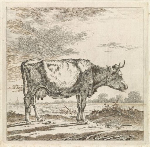 Landscape with a Cow at the Water's Edge