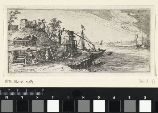 Moored Barge in a Harbour