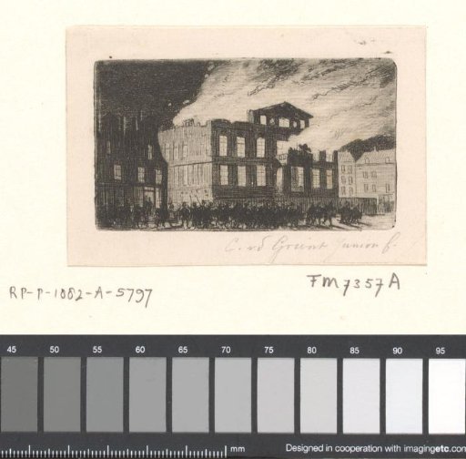 Fire in the Museum Boijmans in Rotterdam, 1864
