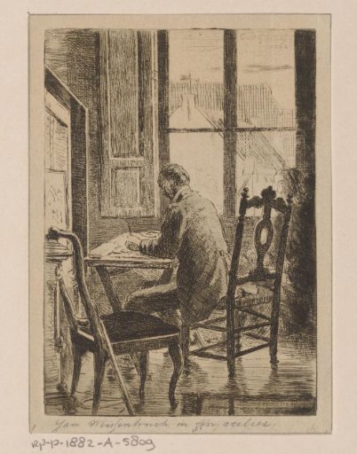 Portrait of Jan Weissenbruch in his studio