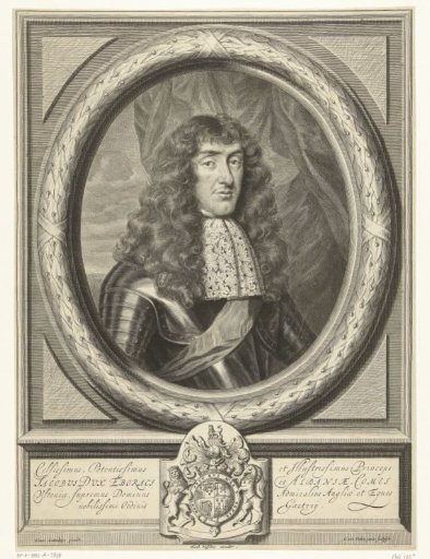 Portrait of James Stuart, Duke of York and Albany, in an oval frame