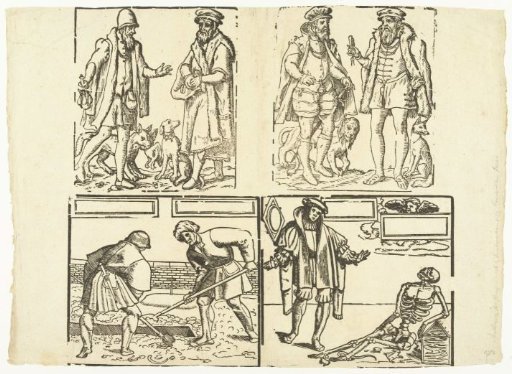 Sheet with Four Scenes
