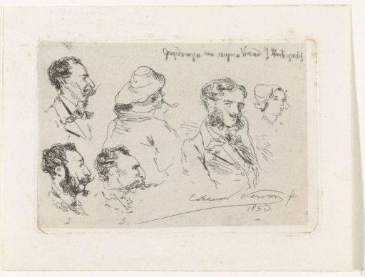Six portraits, including the portraits of the Verveer brothers