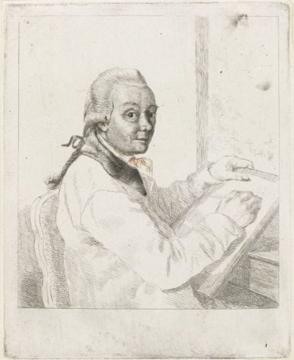 Portrait of the artist Johannes Janson, drawing
