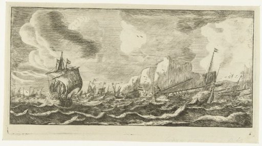 Herring buoys at sea