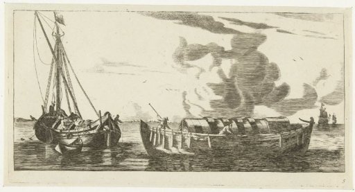 Two ships: an Amsterdam lighter and a Wieringer lighter