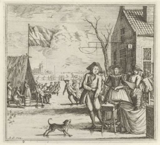 Winter Landscape with Inn and Skaters
