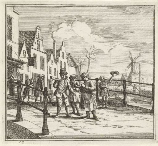 City View with Horn Blowers on Bridge