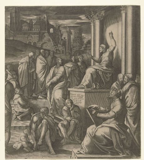 Christ preaching to the people