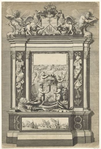 Tomb of Admiral Maarten Harpertsz. Tromp in the Oude Kerk in Delft
