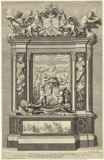 Tomb of Admiral Maarten Harpertsz. Tromp in the Oude Kerk in Delft