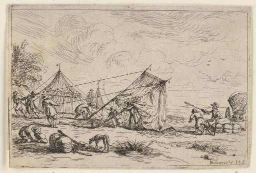 Pitching a tent