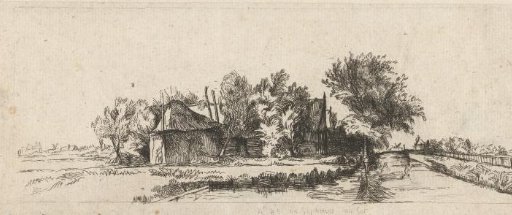 Landscape with a canal and fence
