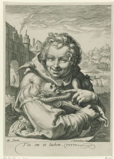 Laughing Jester with a Staff