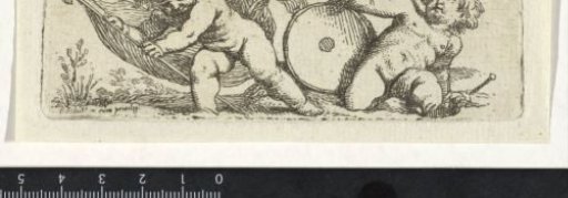 Two children with a banner and a drum