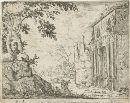 Draughtsman at the Ruin of a Triumphal Arch