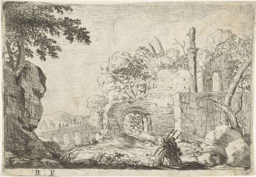 Three Soldiers at a Ruin
