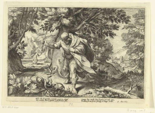 Tiresias Striking Two Mating Snakes