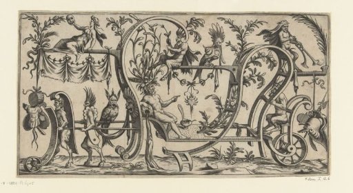 Triumphal Chariot with a River God, Drawn by Two Satyrs