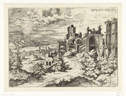 View of the Palatine with sunrise
