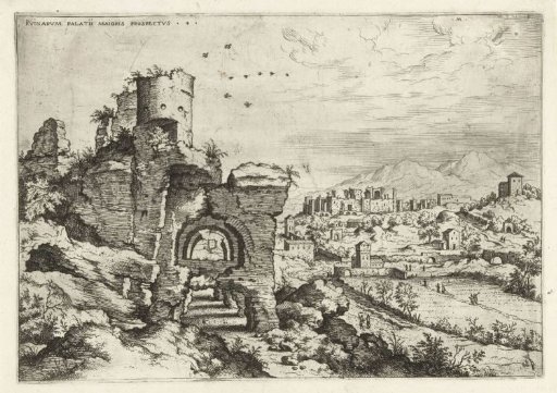 View from the Palatine of the Baths of Caracalla