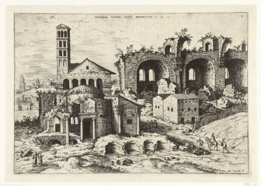 View of the Temple of Romulus and the Basilica of Constantine