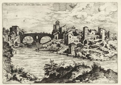 View of the Bridge of Fabricius at Rome
