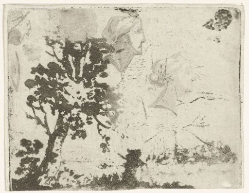 Study sheet with a landscape