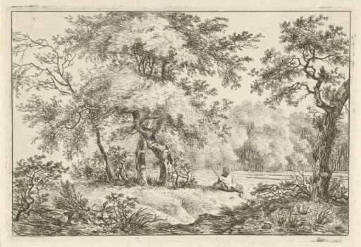 Resting man in the wood