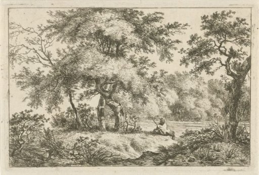 Resting man in the wood