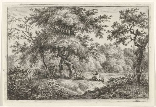 Resting man in the wood