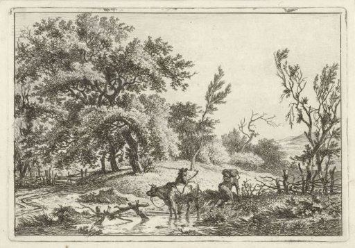 Landscape with bull and cattle herder
