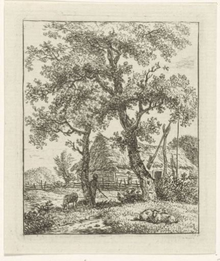 Farm and shepherd