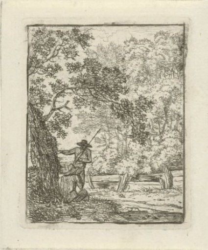 Two men by a tree