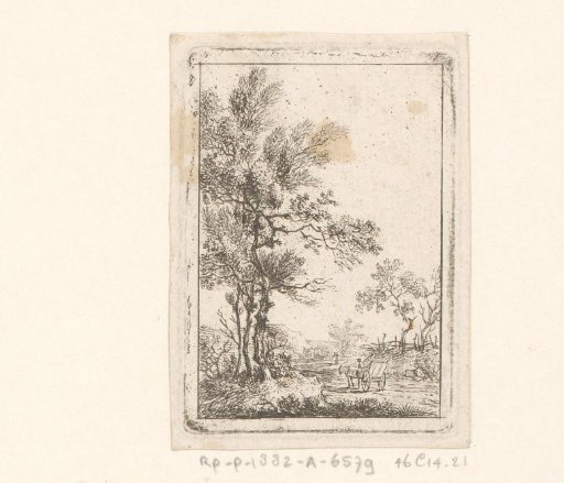 Landscape with a Tall Tree and Horse and Cart