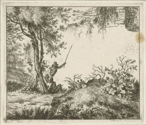 Two men by a wall
