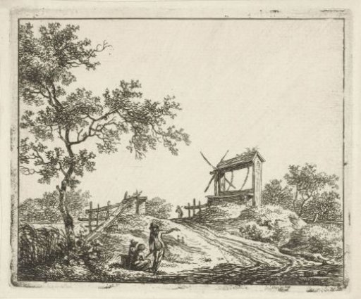Landscape with a water well