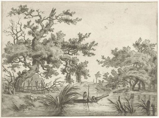 Landscape with two fishermen