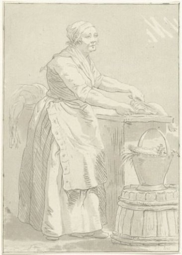 Woman cleaning fish