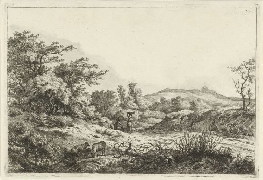 Landscape with a shepherd and a woman